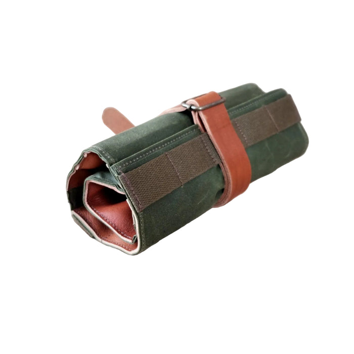 Motorcycle Toolroll, Waxed Cotton, Olive-Tasker-Kalos and Sons-Motorious Copenhagen