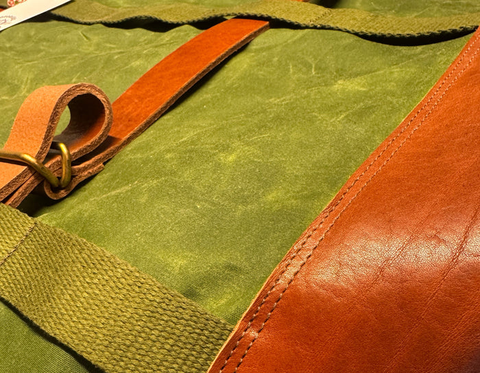 Motorcycle duffle bag / Sissy bar bag, Cotton, Olive-Tasker-Kalos and Sons-Motorious Copenhagen