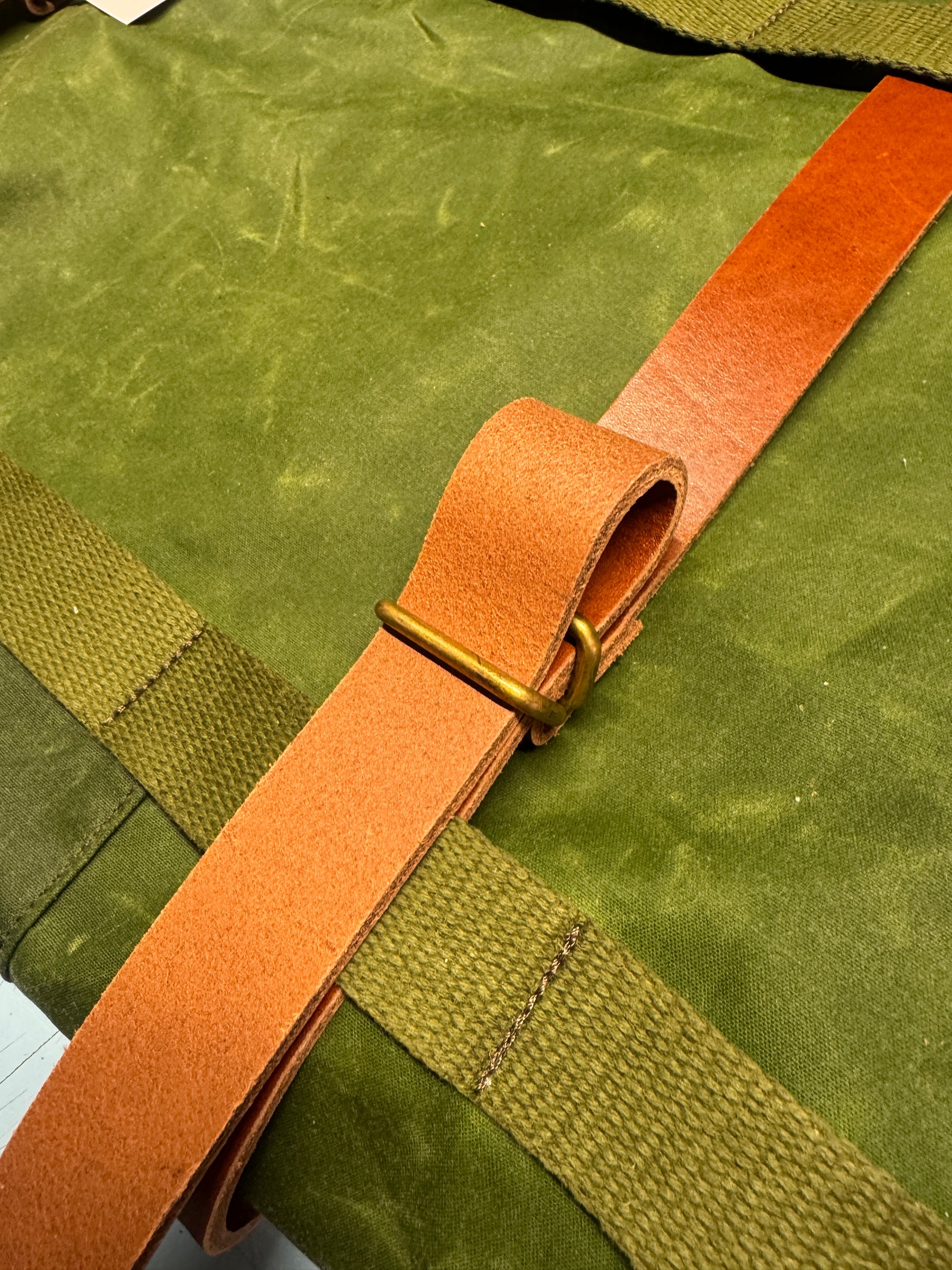 Motorcycle duffle bag / Sissy bar bag, Cotton, Olive-Tasker-Kalos and Sons-Motorious Copenhagen