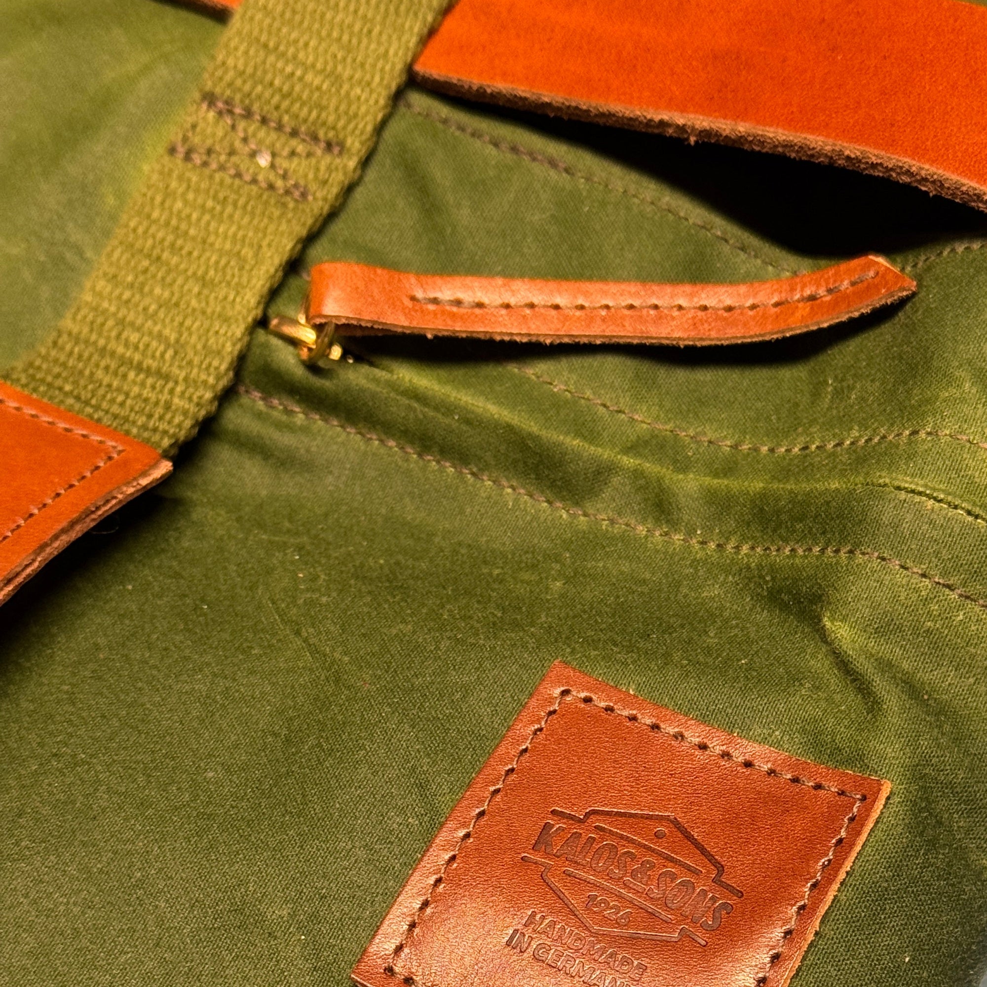 Motorcycle duffle bag / Sissy bar bag, Cotton, Olive-Tasker-Kalos and Sons-Motorious Copenhagen