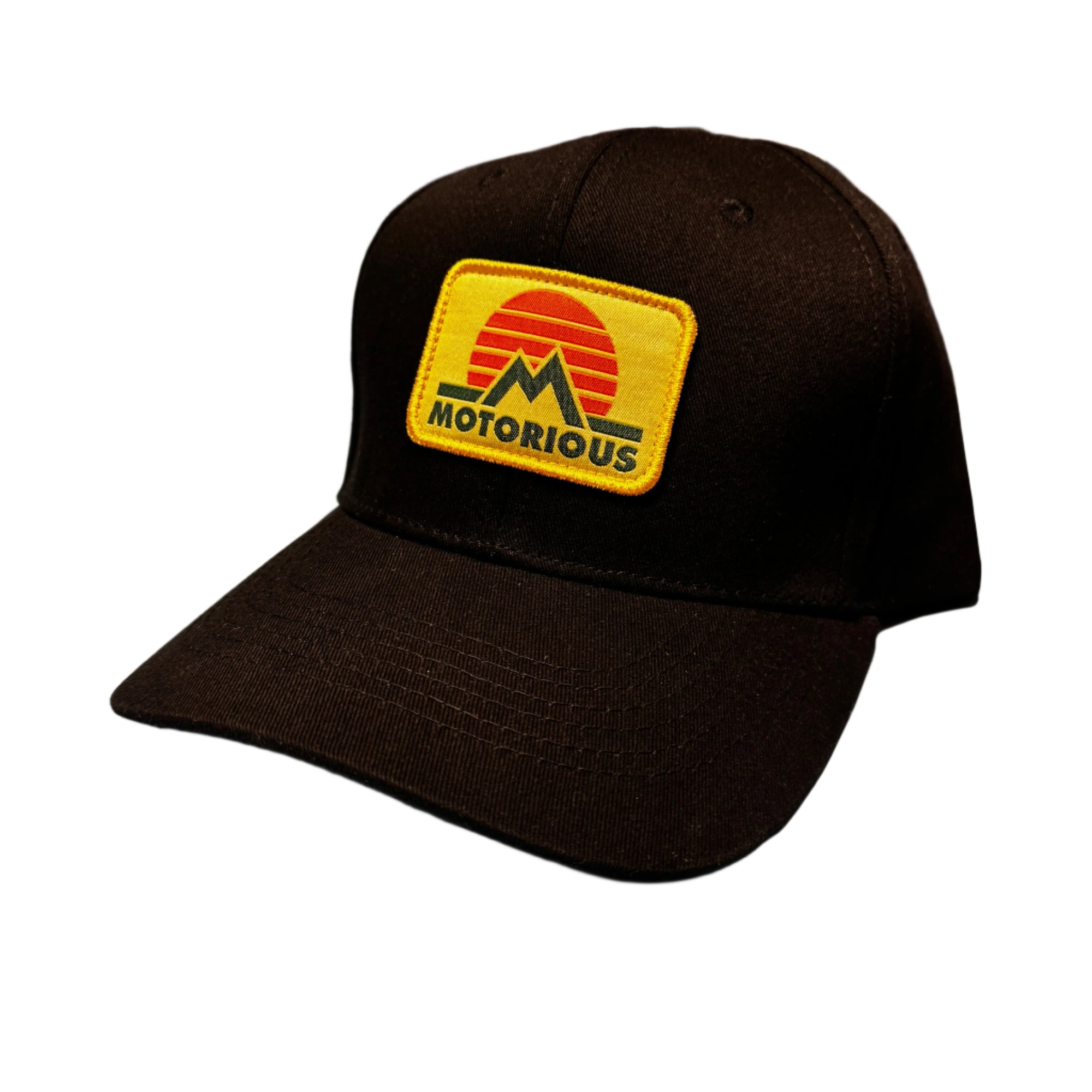 "Mountain" six-panel Cap, Black-Hatte og Caps-Motorious Copenhagen-Motorious Copenhagen