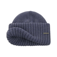 Northport Beanie, Knit Merino Wool, Denim-Huer og Beanies-Stetson-Motorious Copenhagen