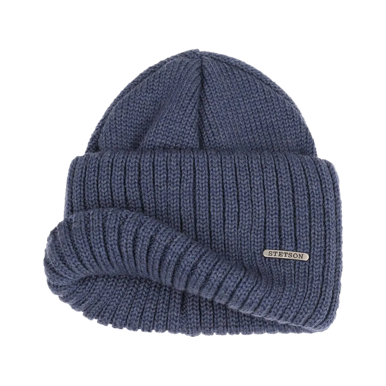 Northport Beanie, Knit Merino Wool, Denim-Huer og Beanies-Stetson-Motorious Copenhagen