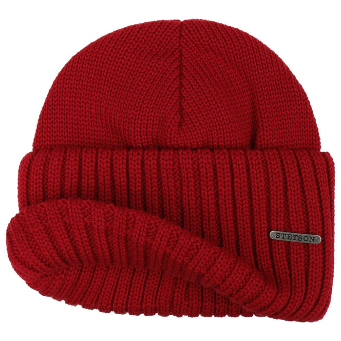 Northport Beanie, Knit Merino Wool, Red-Huer og Beanies-Stetson-Motorious Copenhagen