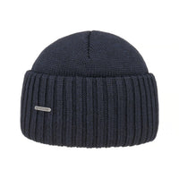 Northport Knit Beanie, Merino Wool, Navy-Huer og Beanies-Stetson-Motorious Copenhagen