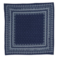 Norwegian, Discharge Screen Print Bandana, Real Indigo-Halstørklæder-Hansen Garments-Motorious Copenhagen