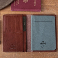 Notebook/Passport Case, Leather, A6, with notebook, Cognac-Tasker-Kalos and Sons-Motorious Copenhagen