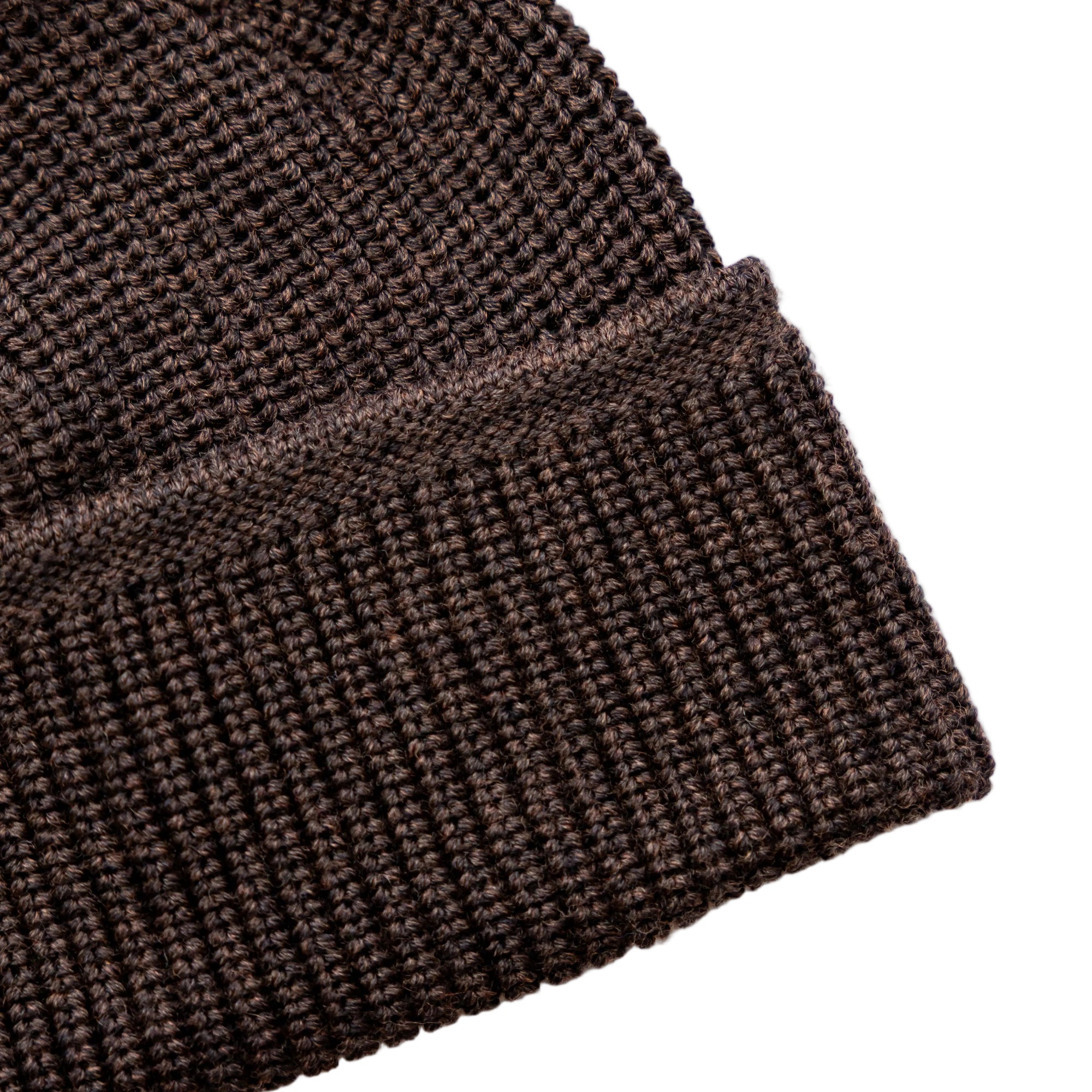 O'Riley Beanie, Rib Knit, 100% Merino Wool, Brown Melange-Huer og Beanies-IndigoFera-Motorious Copenhagen