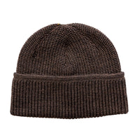 O'Riley Beanie, Rib Knit, 100% Merino Wool, Brown Melange-Huer og Beanies-IndigoFera-Motorious Copenhagen