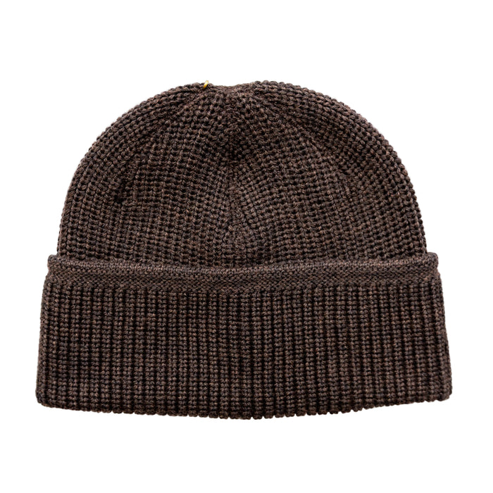O'Riley Beanie, Rib Knit, 100% Merino Wool, Brown Melange-Huer og Beanies-IndigoFera-Motorious Copenhagen