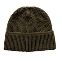O'Riley Beanie, Rib Knit, 100% Merino Wool, Dark Olive-Huer og Beanies-IndigoFera-Motorious Copenhagen
