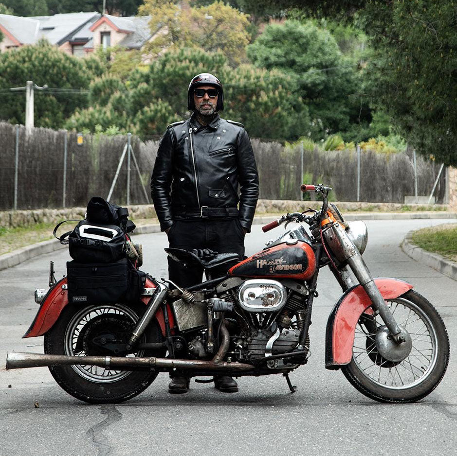 'One For The Road' Jacket, Black Tea-Core Leather - Shangri-La x Eat Dust-Jakker-Shangri-La Heritage-Motorious Copenhagen