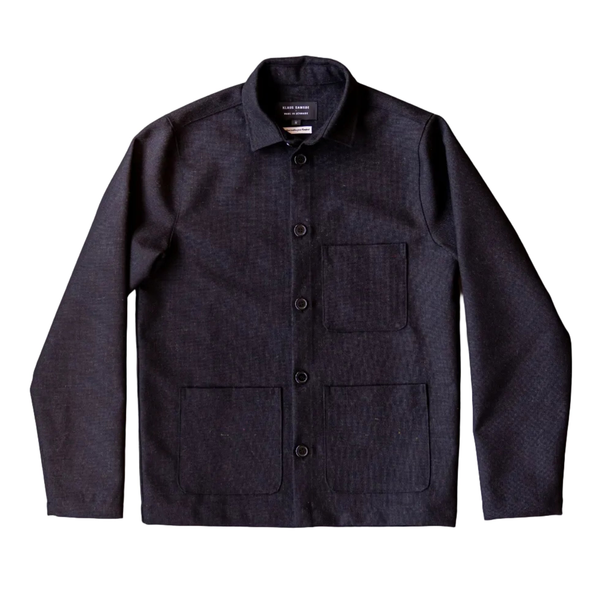 Overshirt 'Made in Denmark', Wool, Black-Jakker-Klaus Samsøe-Motorious Copenhagen