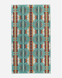 Oversized Jacquard Spa Towel, Chief Joseph Aqua-Håndklæder-Pendleton-Motorious Copenhagen
