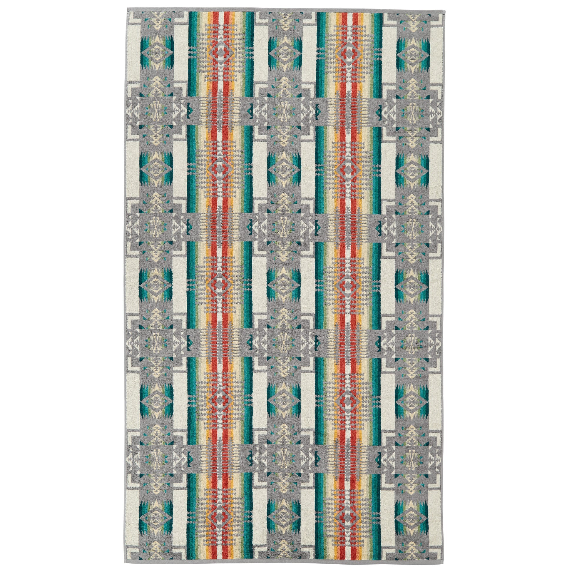 Oversized Jacquard Spa Towel, Grey-Håndklæder-Pendleton-Motorious Copenhagen