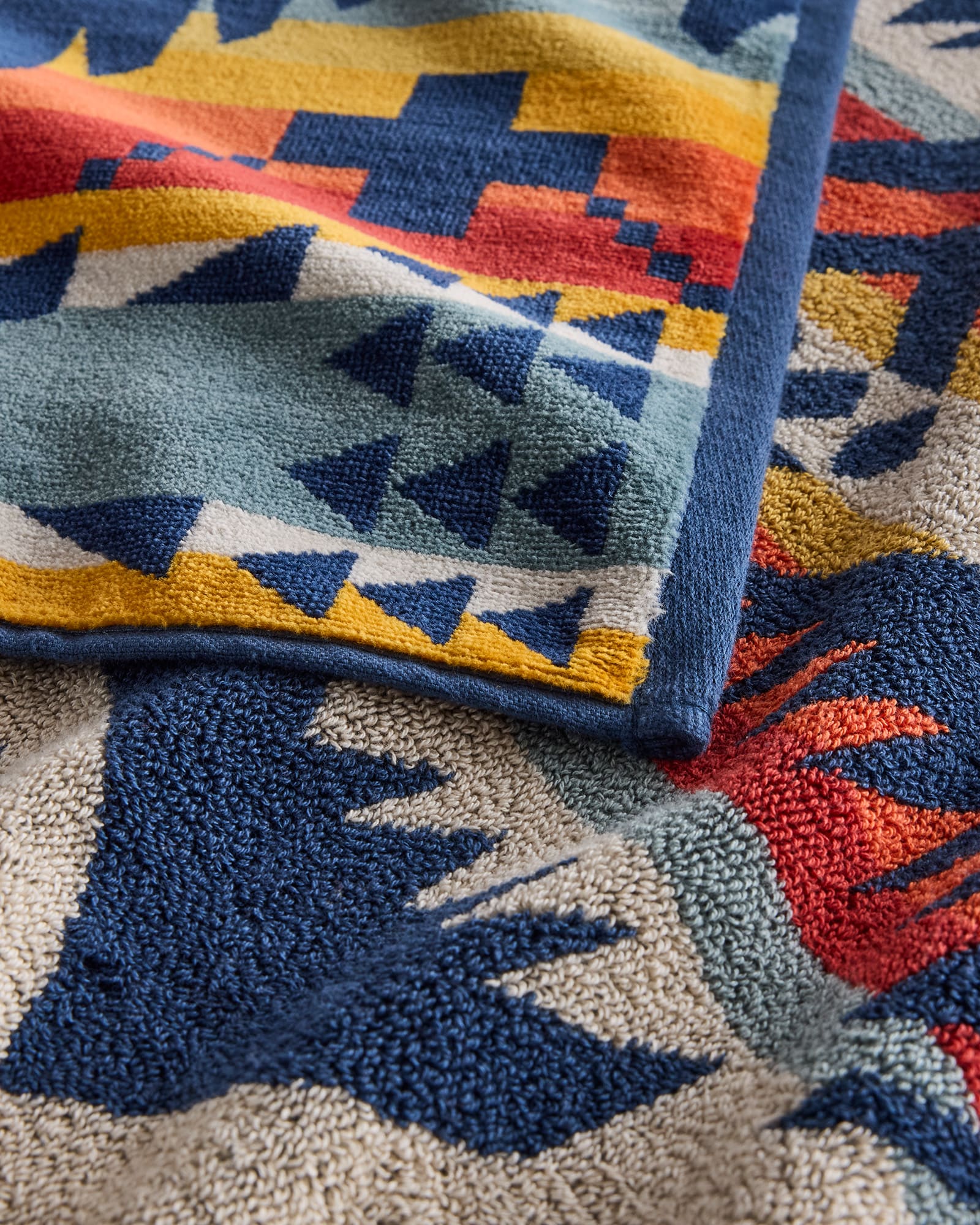 Oversized Spa Towel, Nehalem Navy-Håndklæder-Pendleton-Motorious Copenhagen