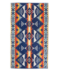 Oversized Spa Towel, Nehalem Navy-Håndklæder-Pendleton-Motorious Copenhagen