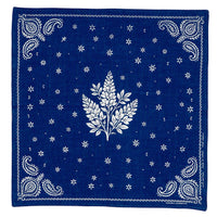 Parsleyfera Bandana, Screen Print, Indigo-Halstørklæder-Hansen Garments-Motorious Copenhagen