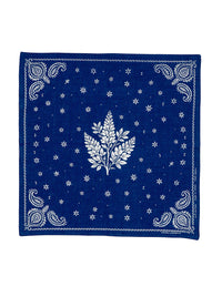 Parsleyfera Bandana, Screen Print, Indigo-Halstørklæder-Hansen Garments-Motorious Copenhagen