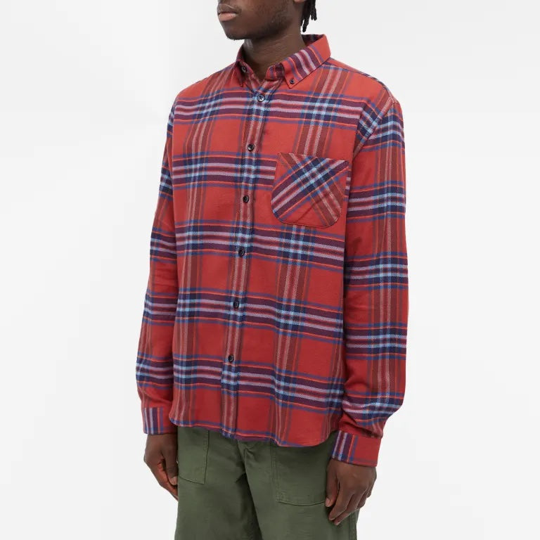 Pau Button Down Check Shirt, Red-Skjorter-Portuguese Flannel-Motorious Copenhagen