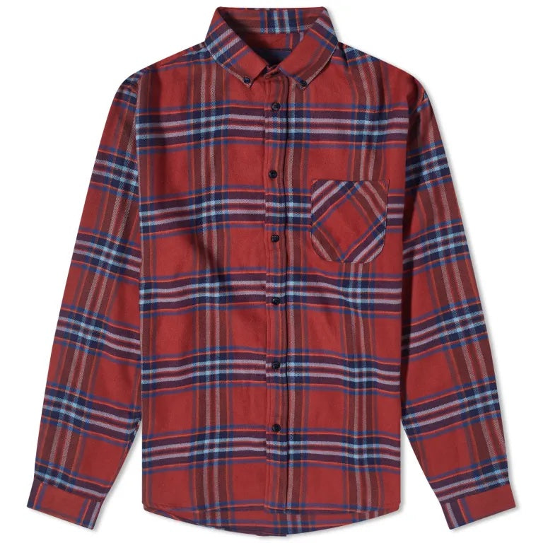 Pau Button Down Check Shirt, Red-Skjorter-Portuguese Flannel-Motorious Copenhagen