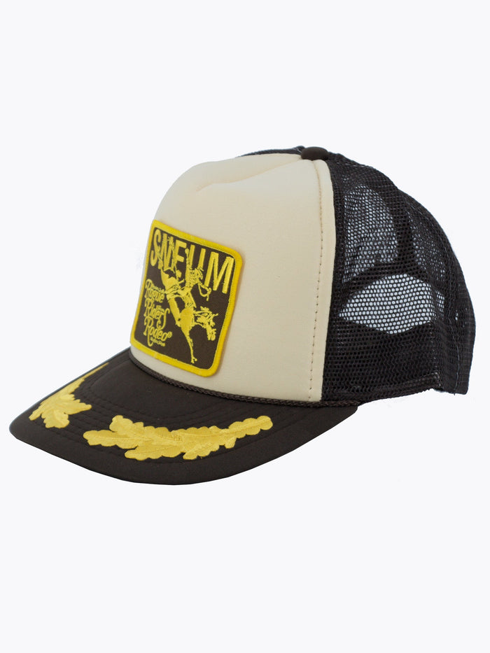 RRR logo trucker cap w. gold leaves, Brown/Beige-Hatte og Caps-Sneum-Motorious Copenhagen