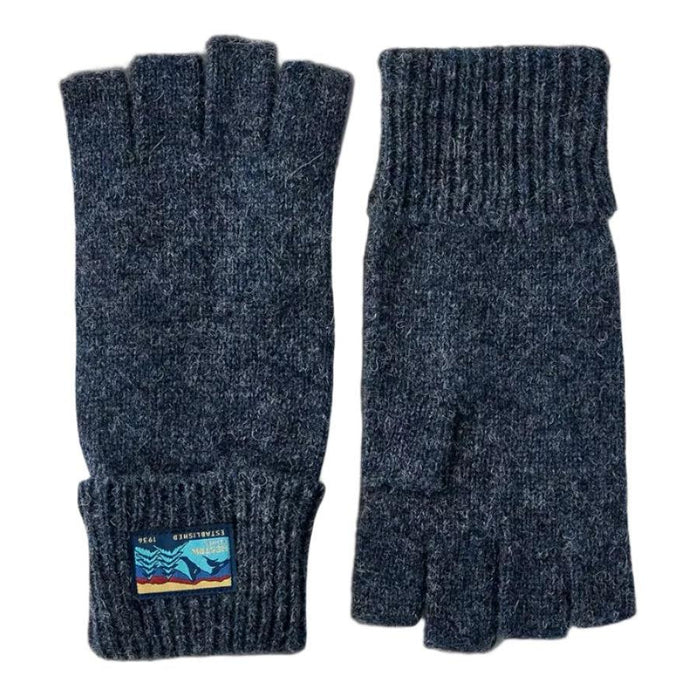 Raggwool, Half Finger gloves, Wool, Navy-Handsker-Hestra-Motorious Copenhagen