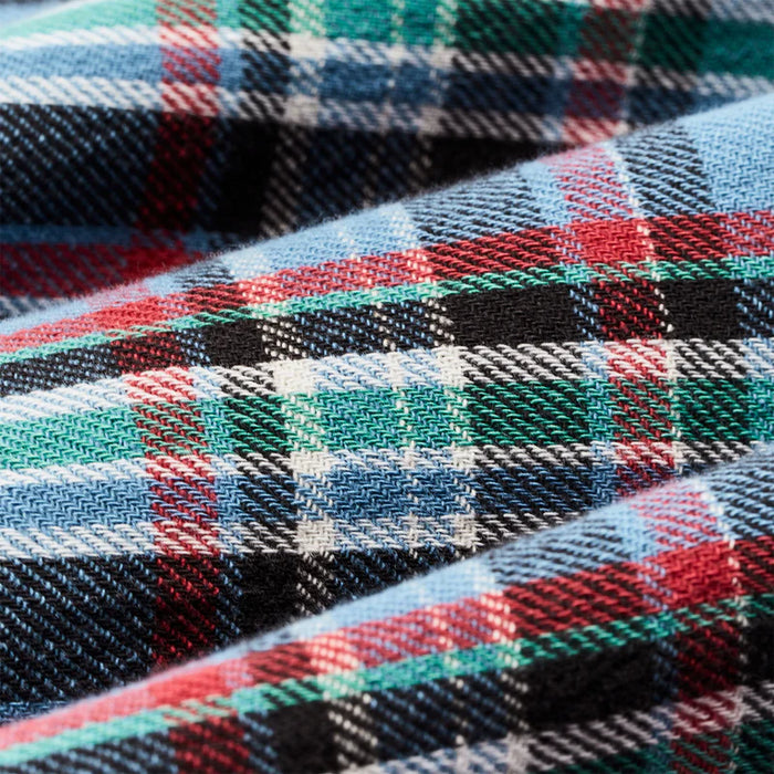 Rangeland Flannel Shirt, Light Blue / Red Plaid-Skjorter-Filson 1897-Motorious Copenhagen