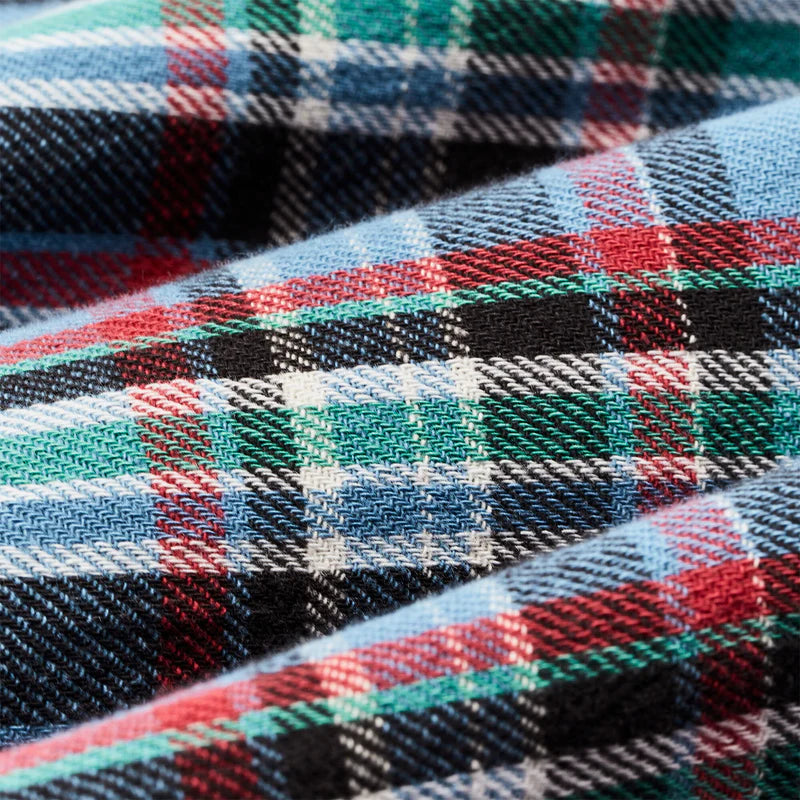 Rangeland Flannel Shirt, Light Blue / Red Plaid-Skjorter-Filson 1897-Motorious Copenhagen