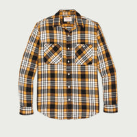 Rangeland Flannel Shirt, Yellow / Faded Black-Skjorter-Filson 1897-Motorious Copenhagen