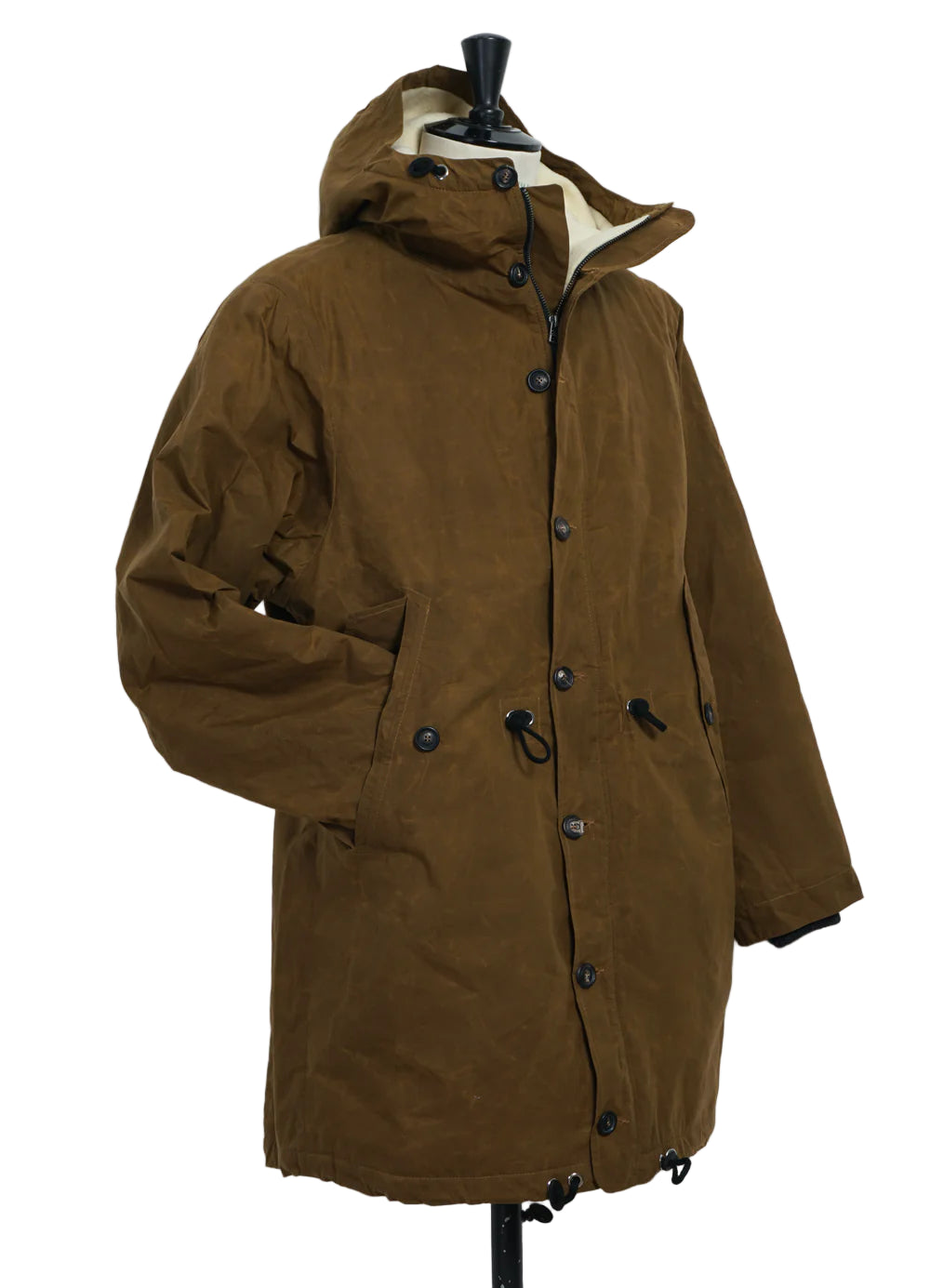 Rasmus, Waxed Parka With Zipper, Breen-Jakker-Hansen Garments-Motorious Copenhagen