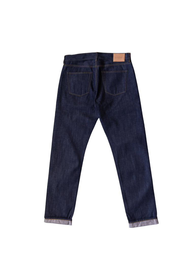 Raw Denim Jeans, Indigo Blue-Bukser-Dunville-Motorious Copenhagen