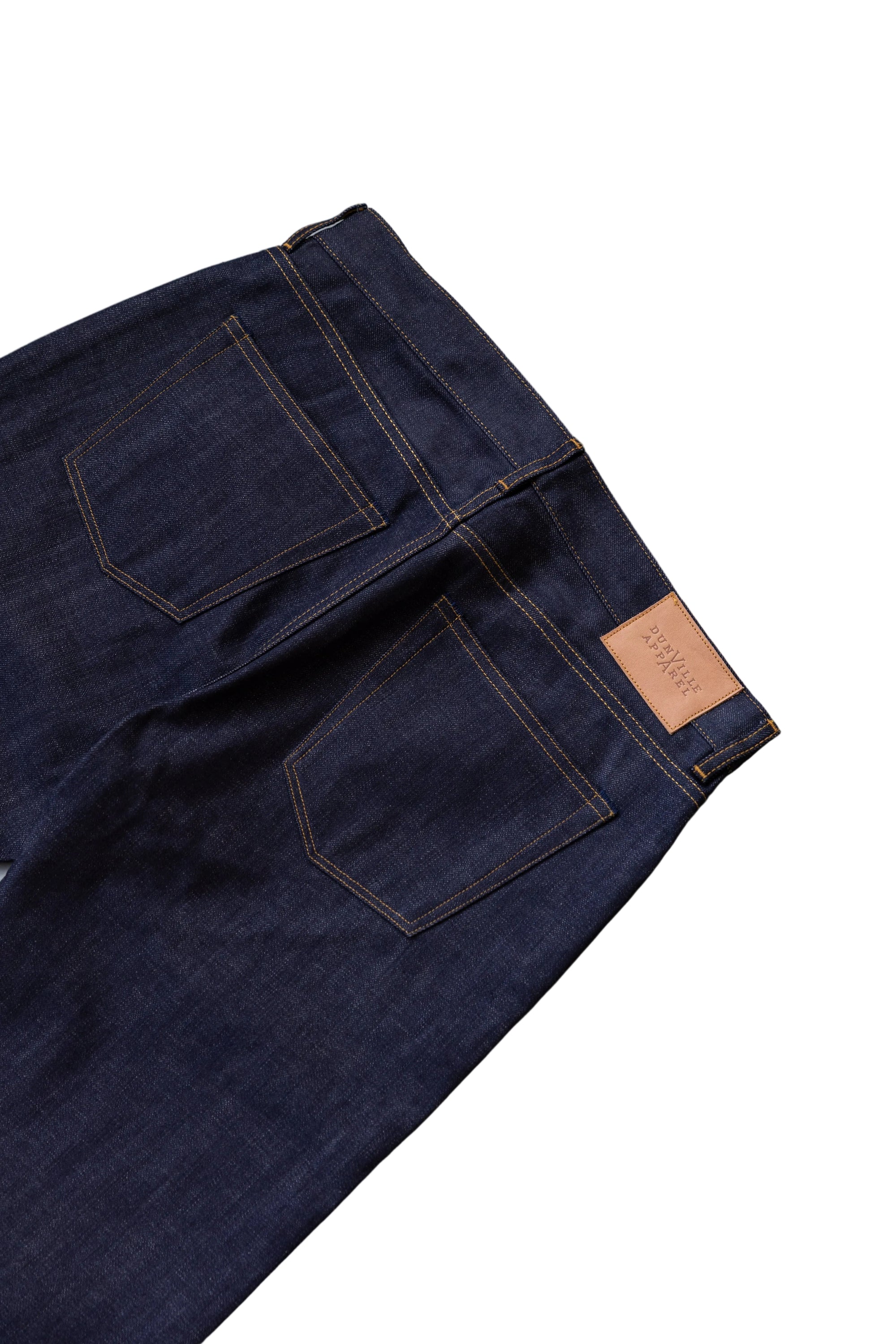Raw Denim Jeans, Indigo Blue-Bukser-Dunville-Motorious Copenhagen
