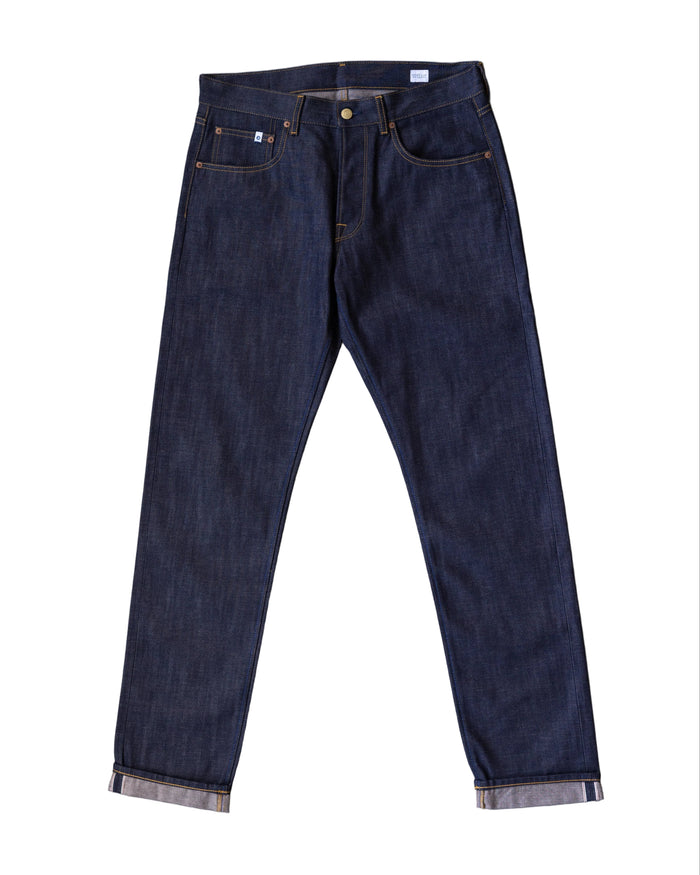Raw Denim Jeans, Indigo Blue-Bukser-Dunville-Motorious Copenhagen