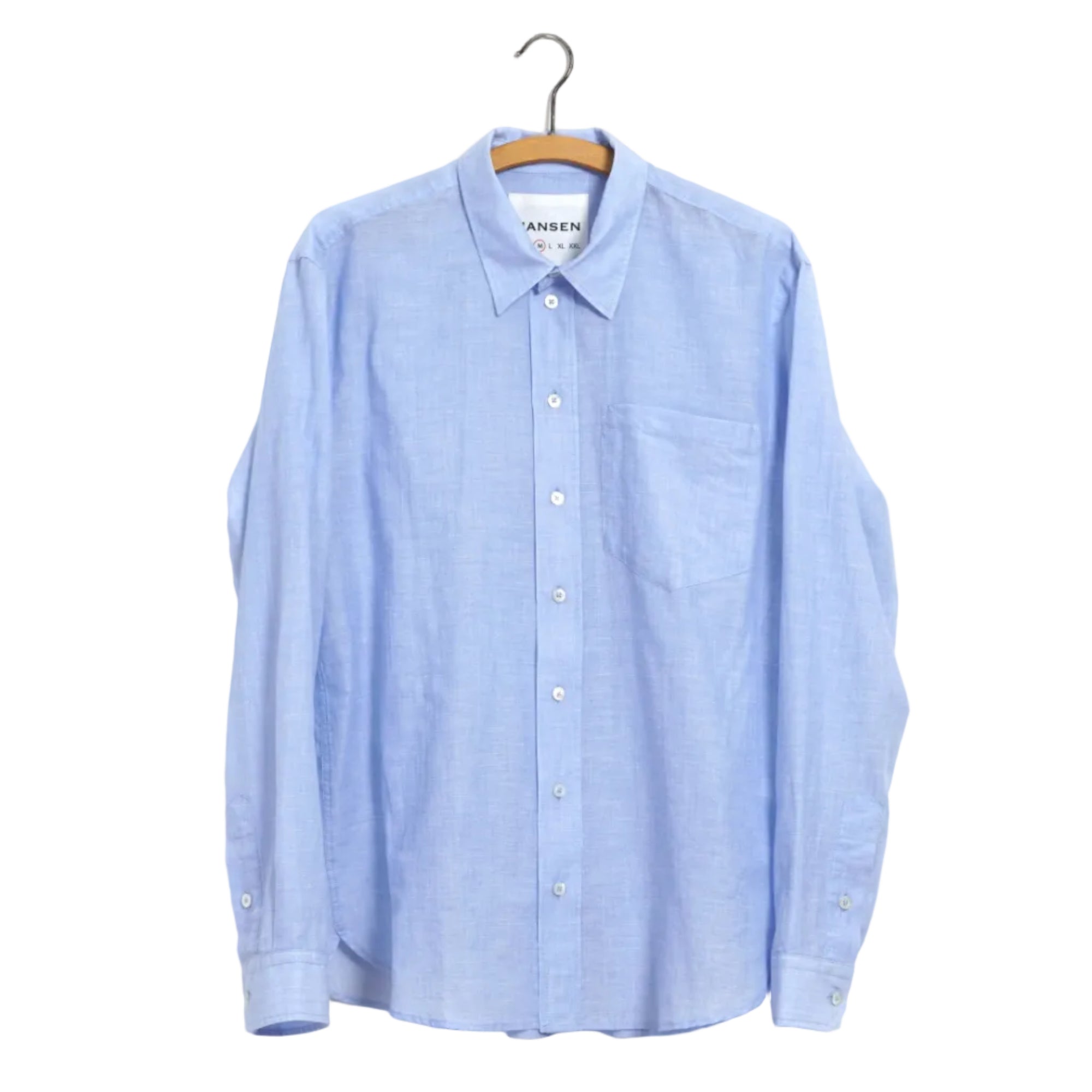 Raymond, Loose Cut Shirt, Sky blue-Skjorter-Hansen Garments-Motorious Copenhagen