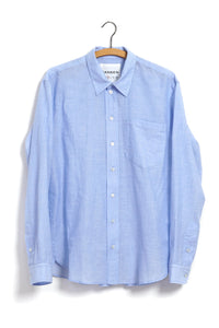 Raymond, Loose Cut Shirt, Sky blue-Skjorter-Hansen Garments-Motorious Copenhagen