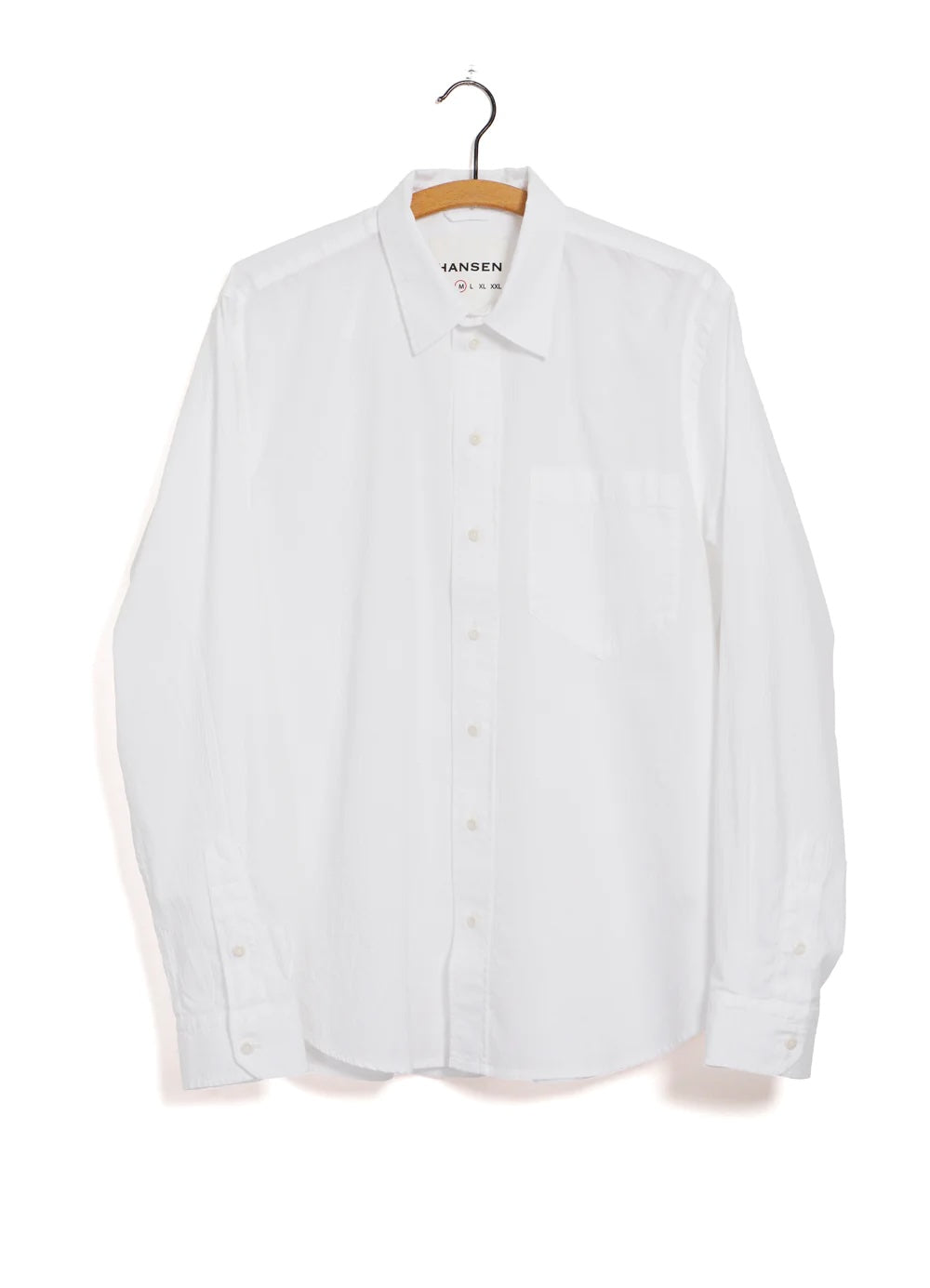 Raymond, Relaxed Classic Shirt, White-Skjorter-Hansen Garments-Motorious Copenhagen