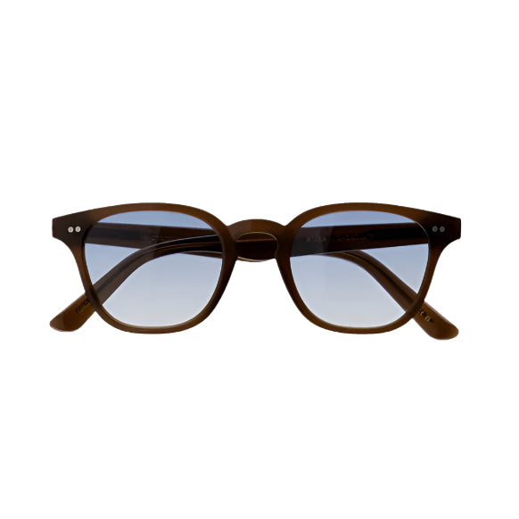 River, Chocolate, Blue Gradient Lens-Solbriller-Monokel Eyewear-Motorious Copenhagen