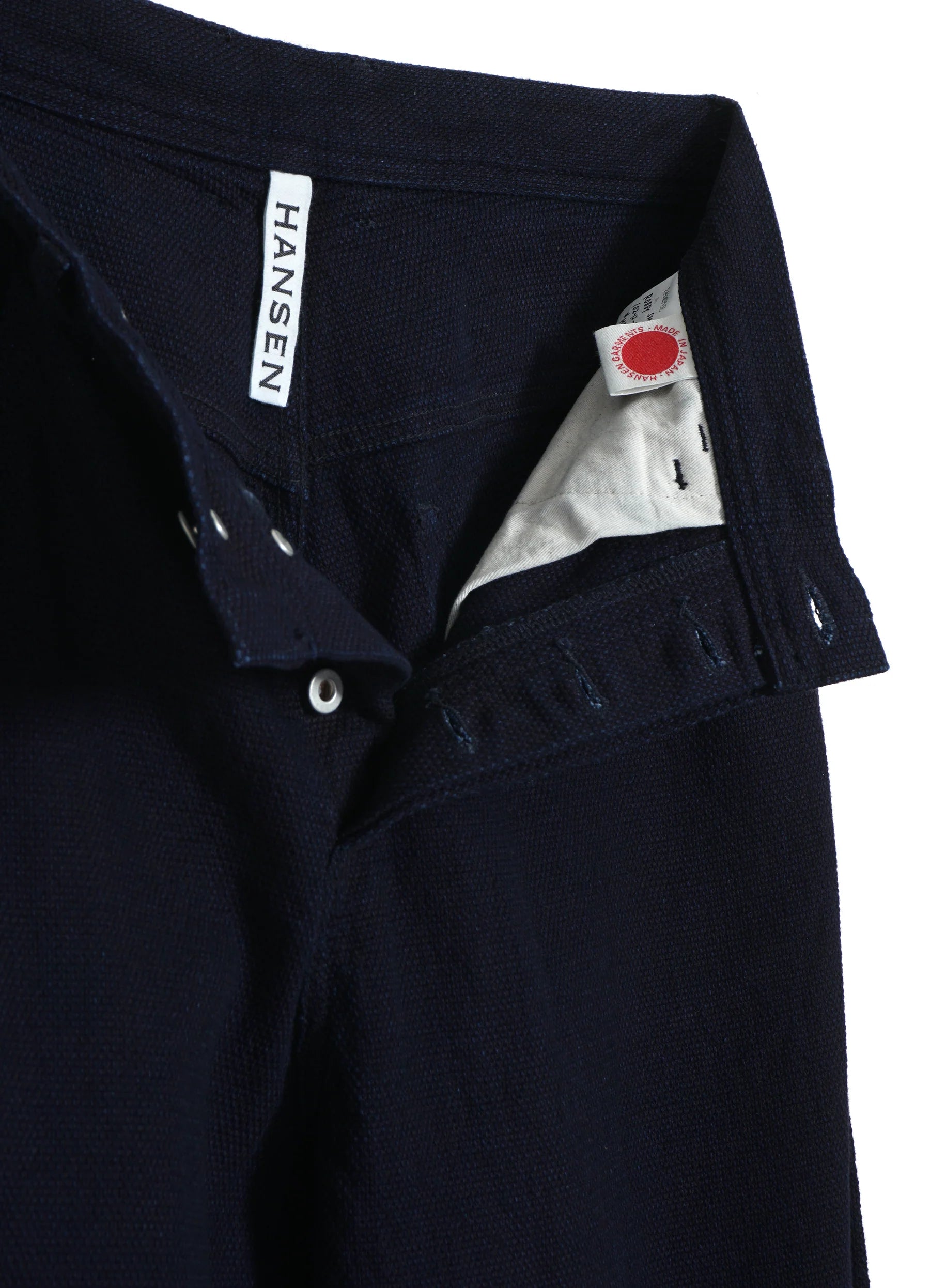 Robby, Wide Cut Trousers, Dobby Indigo-Bukser-Hansen Garments-Motorious Copenhagen