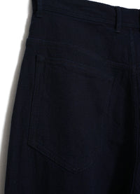 Robby, Wide Cut Trousers, Dobby Indigo-Bukser-Hansen Garments-Motorious Copenhagen