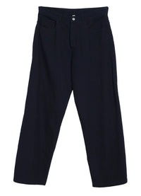 Robby, Wide Cut Trousers, Dobby Indigo-Bukser-Hansen Garments-Motorious Copenhagen