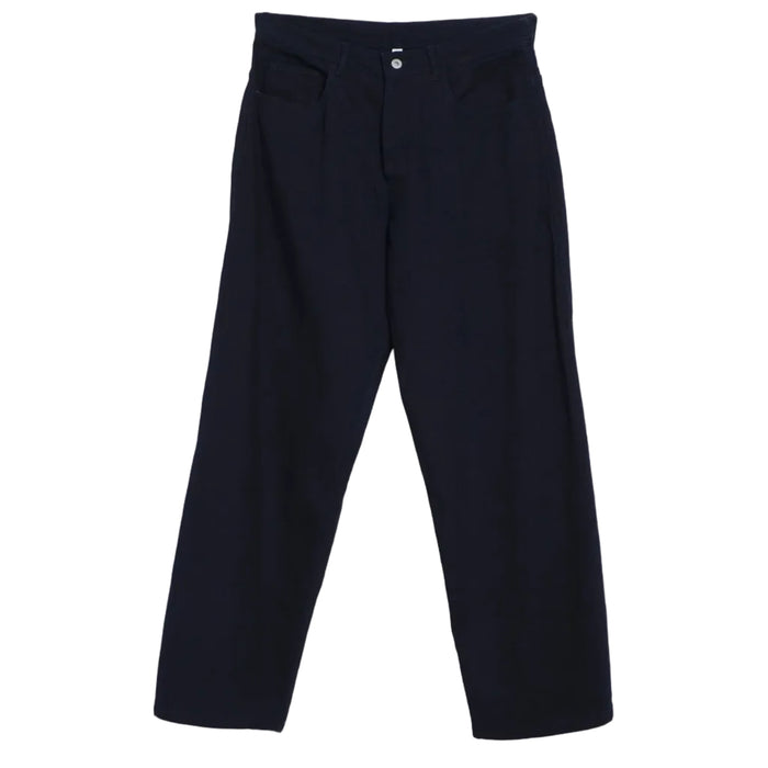 Robby, Wide Cut Trousers, Dobby Indigo-Bukser-Hansen Garments-Motorious Copenhagen