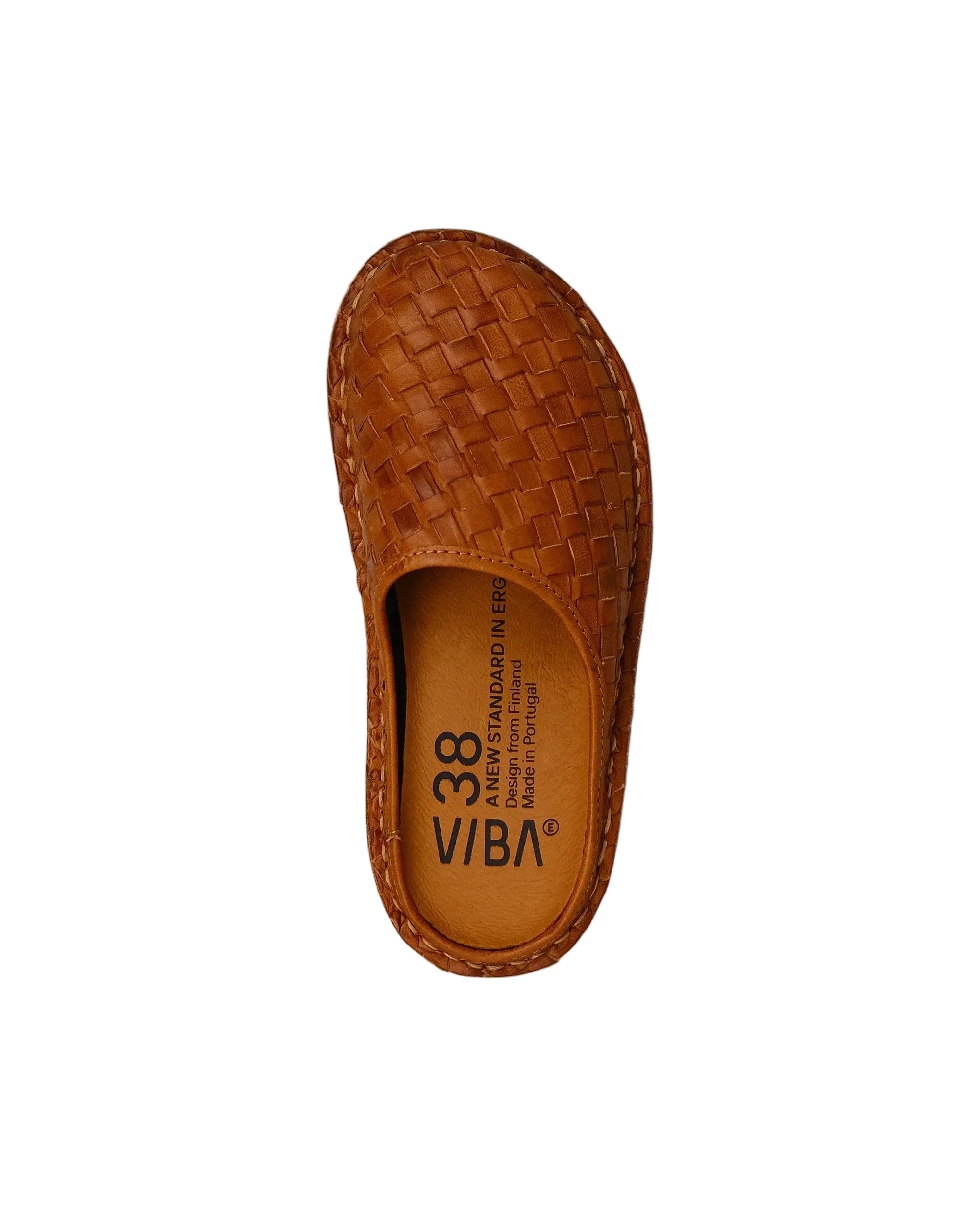 Roma Unisex Sandal, Woven Leather, Cognac Brown-Sko og støvler-Viba-Motorious Copenhagen