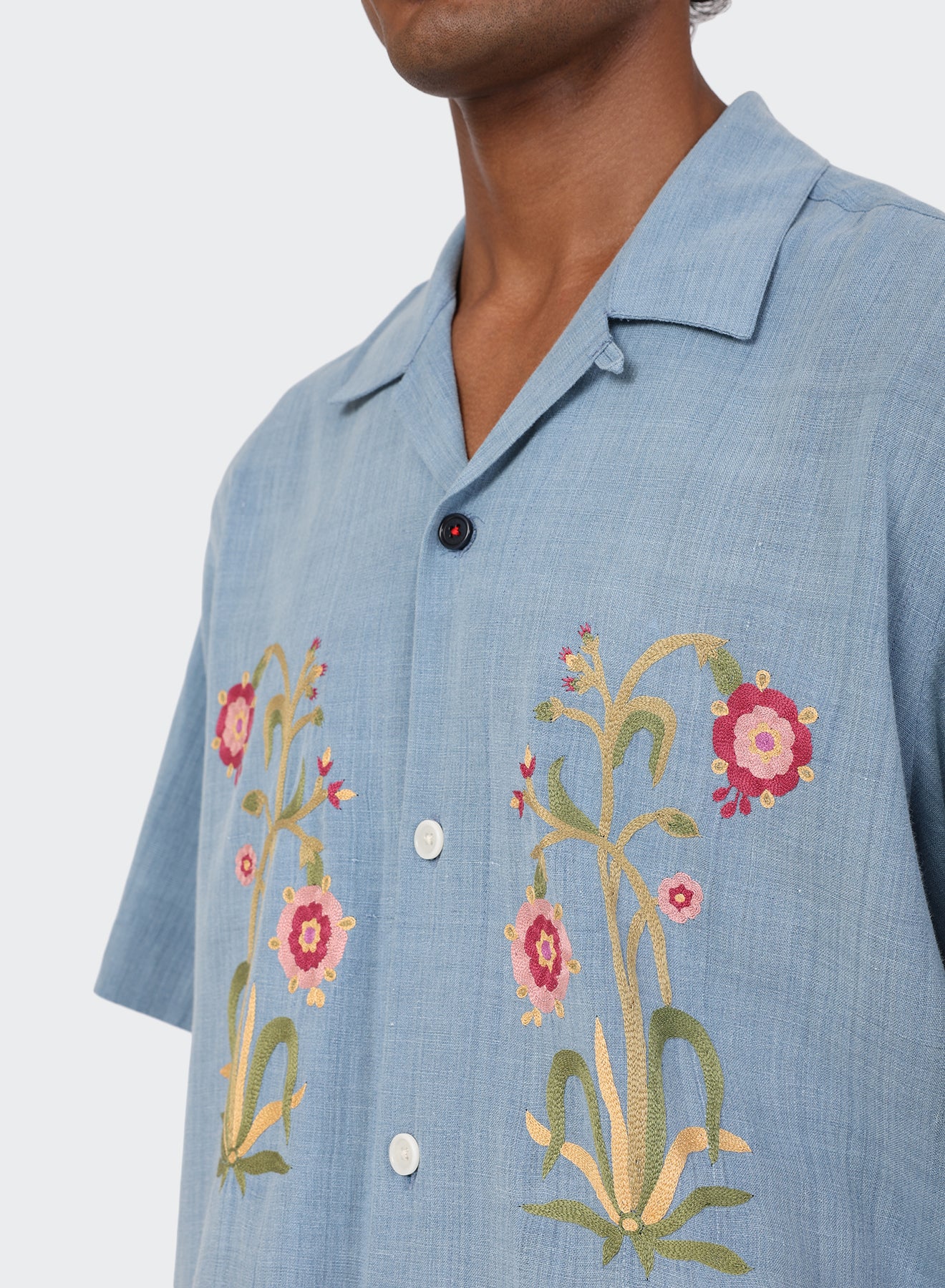 Ronen Short Sleeve Shirt, Light Blue-Skjorter-Kardo-Motorious Copenhagen