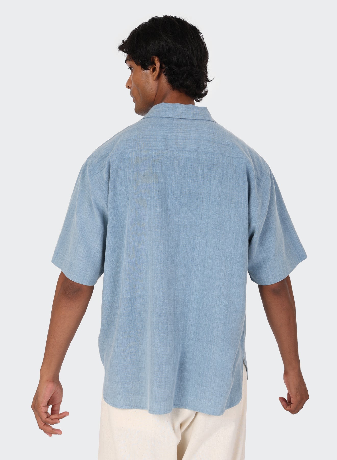 Ronen Short Sleeve Shirt, Light Blue-Skjorter-Kardo-Motorious Copenhagen
