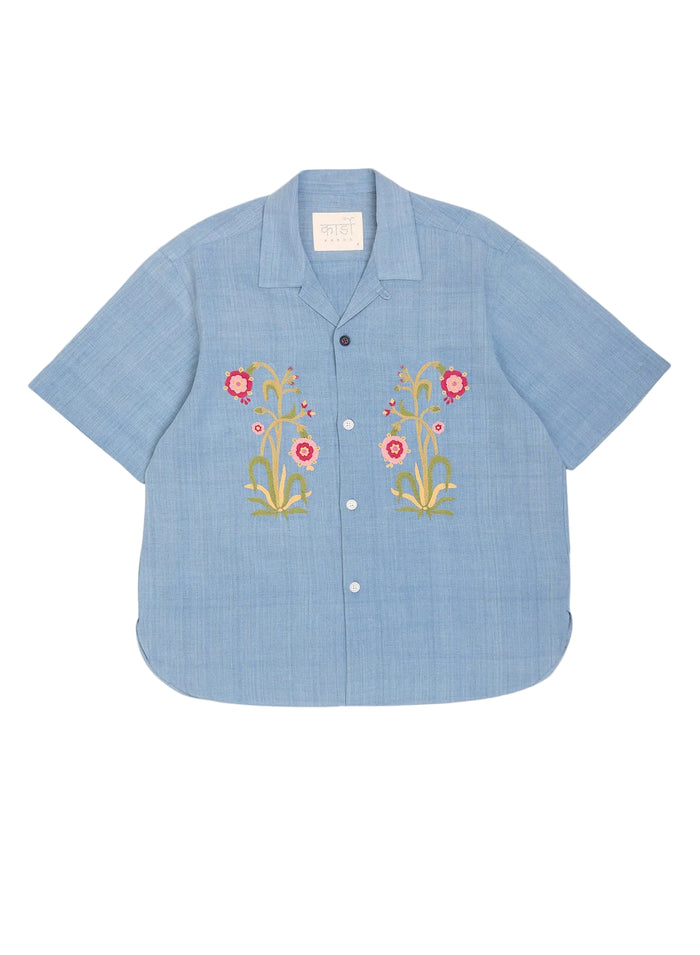 Ronen Short Sleeve Shirt, Light Blue-Skjorter-Kardo-Motorious Copenhagen