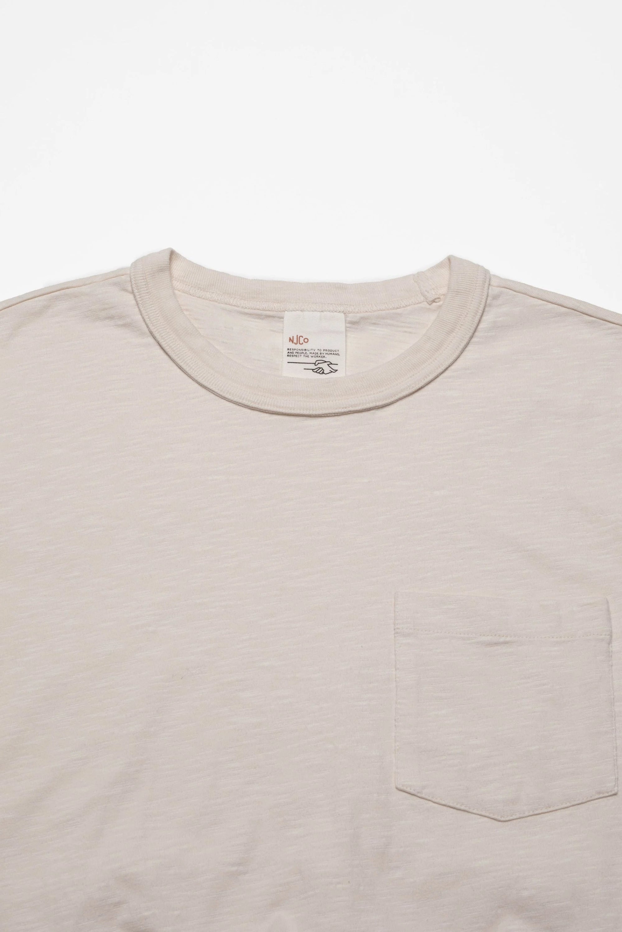 Roy Heavy Slub T-Shirt, Ecru-T-shirts-Nudie Jeans-Motorious Copenhagen