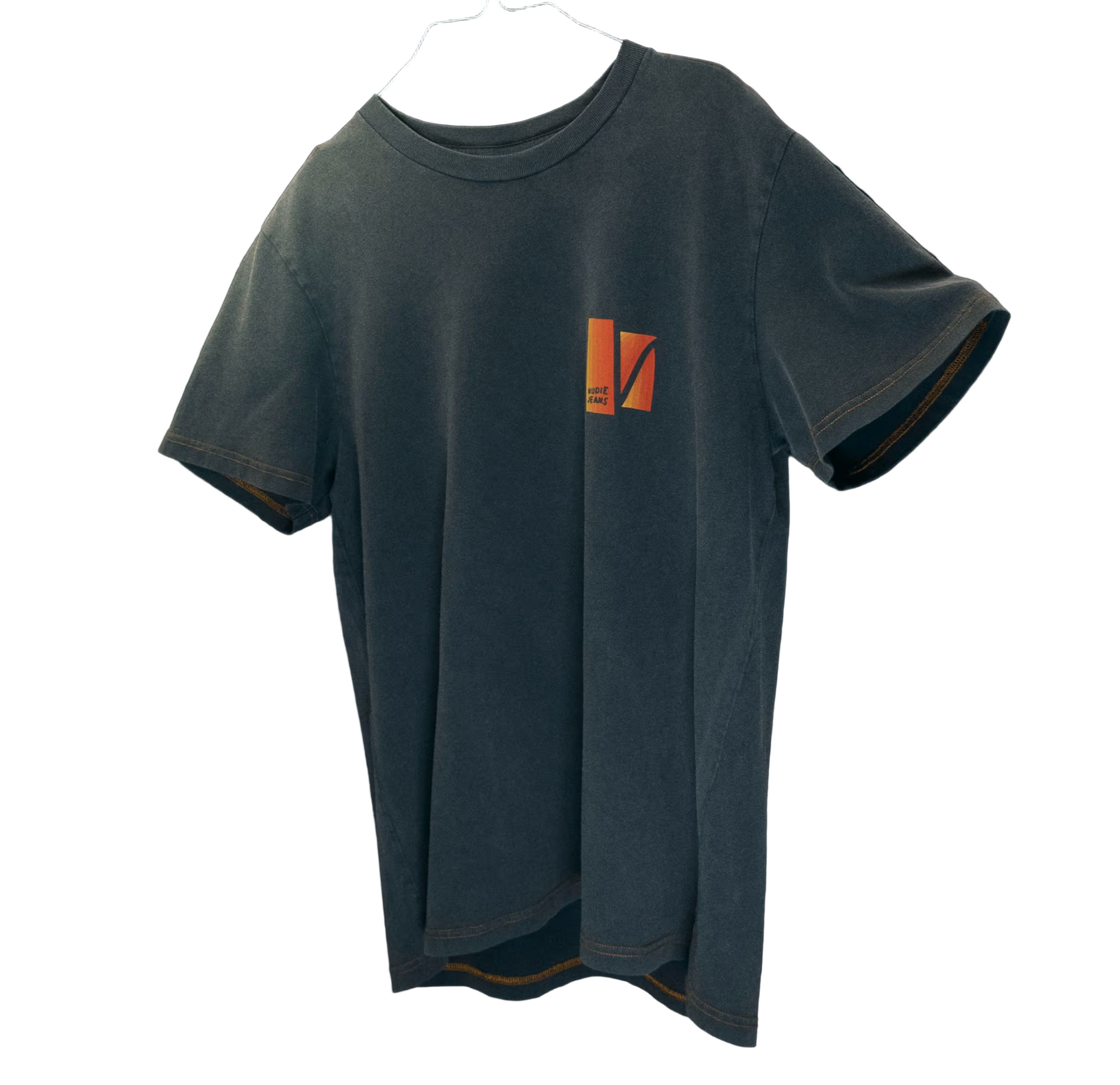 Roy Sunburns T-Shirt, Antracite-T-shirts-Nudie Jeans-Motorious Copenhagen