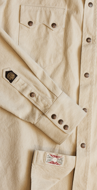 Ryman Shirt, Roxboro Canvas, Ecru-Skjorter-IndigoFera-Motorious Copenhagen