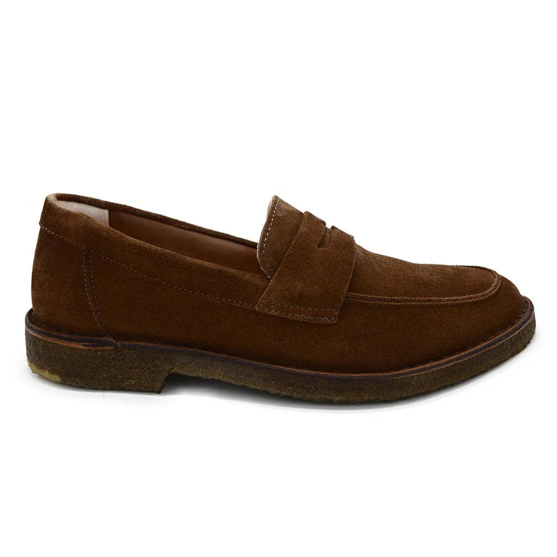 Sadelflex Suede Loafers, Mattone (Brown)-Sko og støvler-Astorflex-Motorious Copenhagen